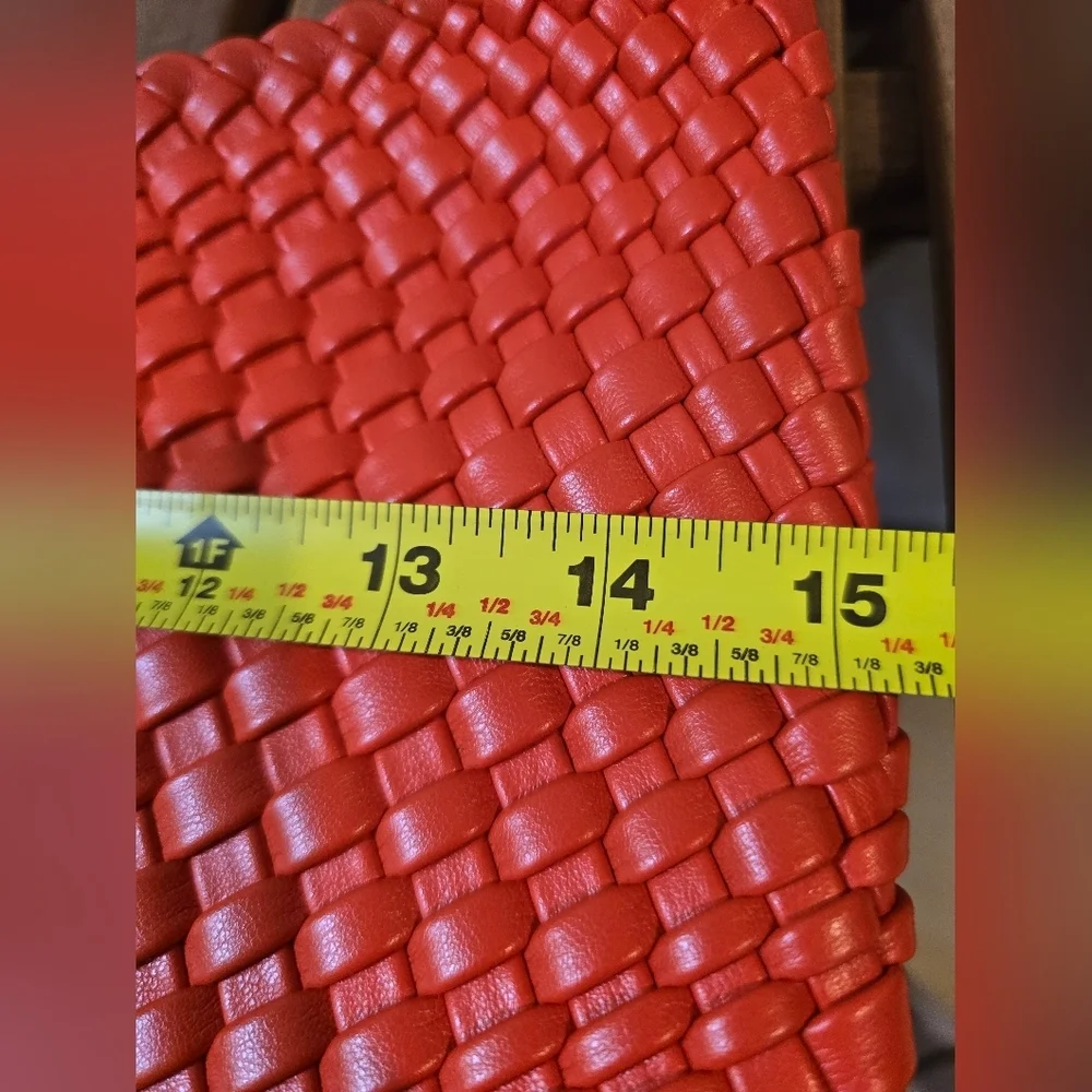 Stylish Vegan  Orange Woven Women's Bag